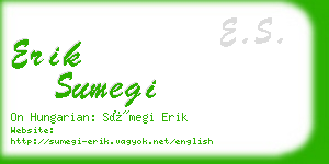 erik sumegi business card